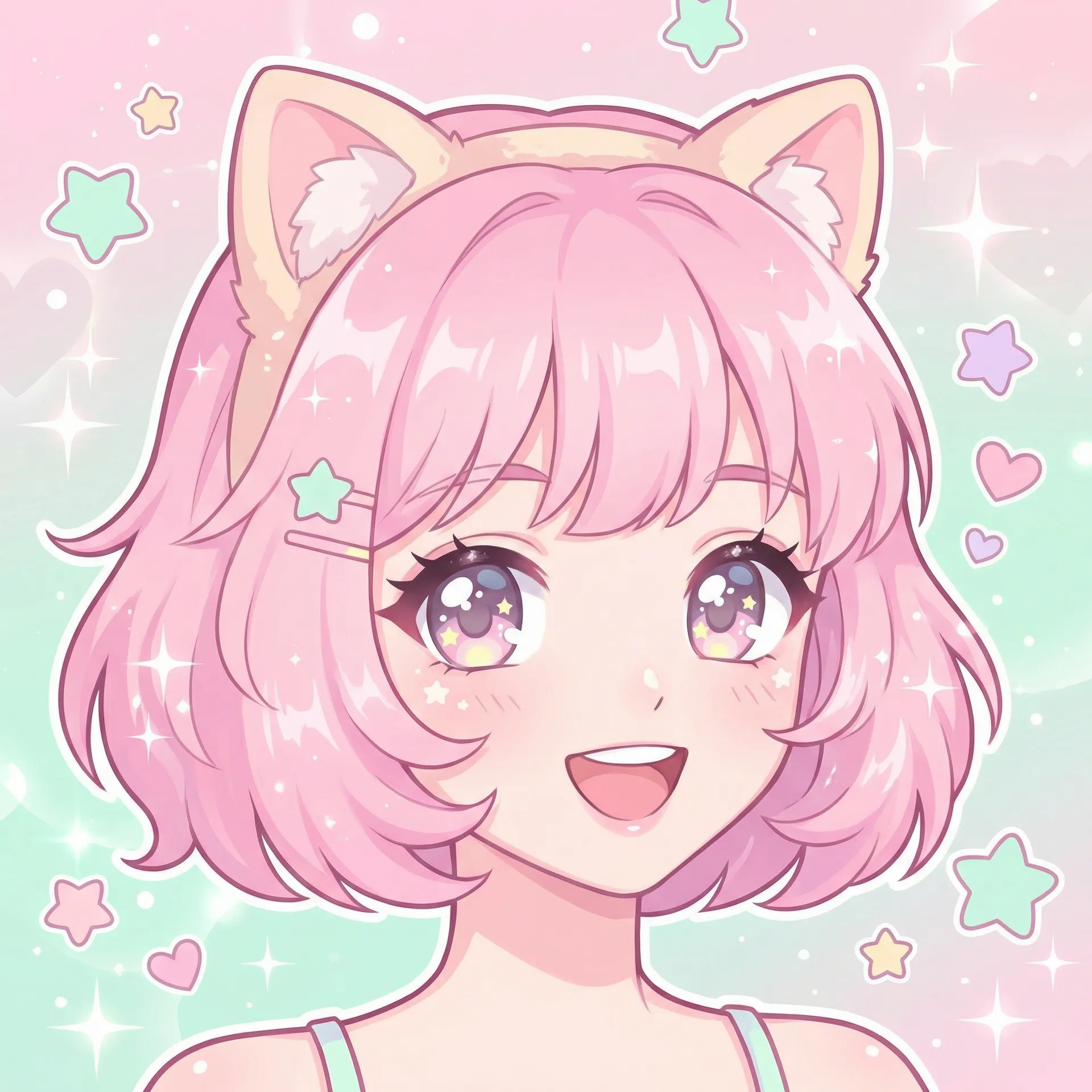 粉色猫咪 - 十八摸 app 人气女神